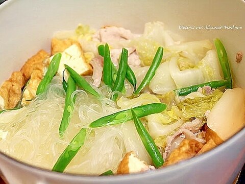 白菜と春雨の蒸し煮